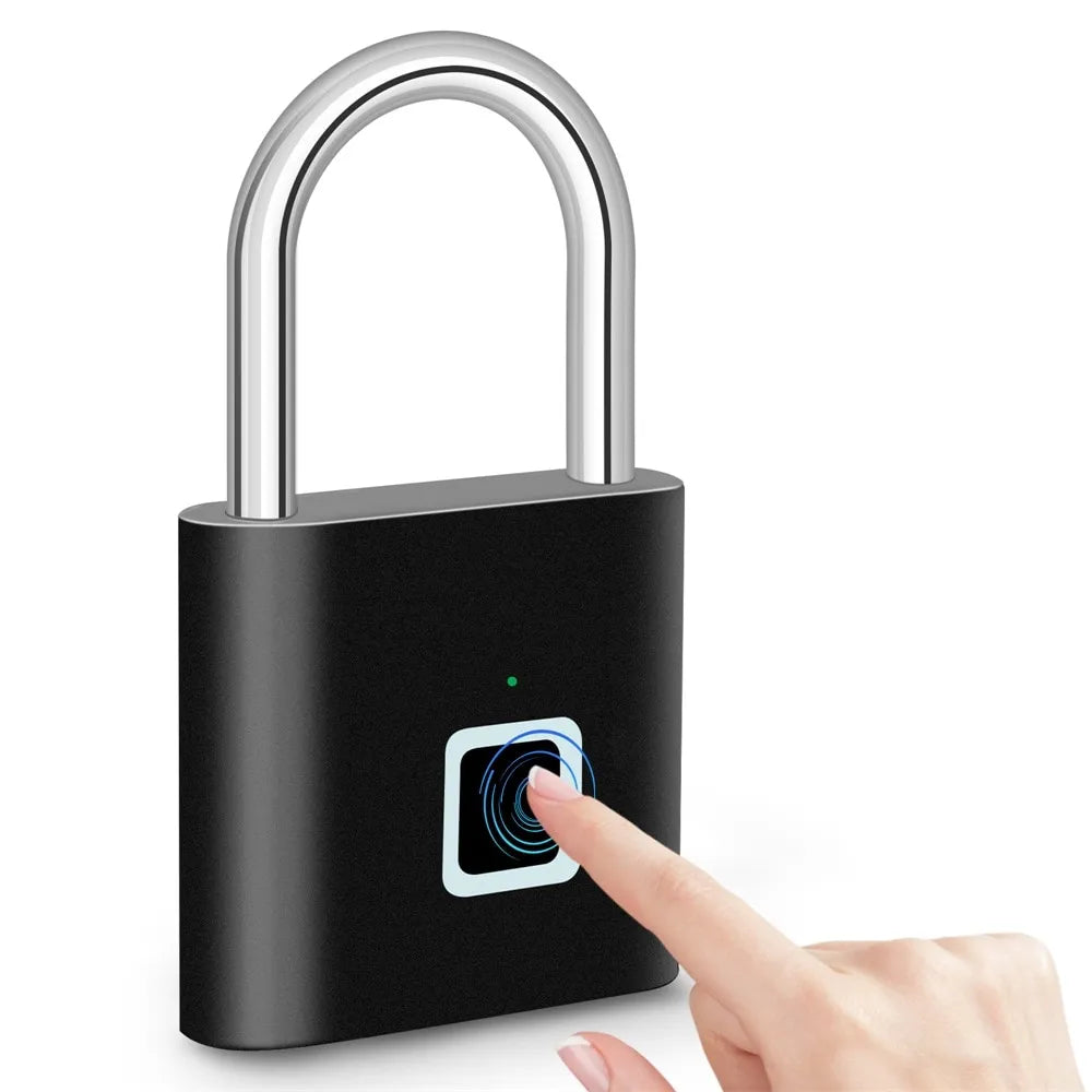 Smart Fingerprint Padlock - Keyless Security Lock for Gym, Locker & Luggage